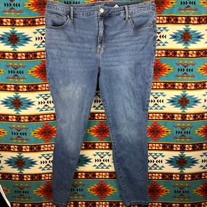Terra & Sky Skinny Jeans Plus Size 22W Denim Blue High Rise Stretch